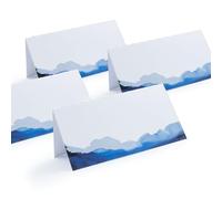 Summer-Ray Lot de 48 cartes de placement aquarelle bleu marine pour table de mariage, carte d'escorte (simple face)