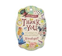 Summer-Ray Lot de 50 étiquettes cadeau de remerciement Alice au pays des merveilles