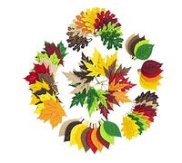 Summer-Ray Lot de 60 feuilles de feutrine découpées au laser Vert/jaune/marron