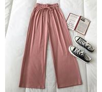 Summer Ready Pantalon de survêtement respirant en soie glacée avec cordon de serrage réglable (S rose)