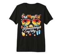 Summer Remembering My Why Shirt Funny Summer Break Citation T-Shirt Haut de Gamme