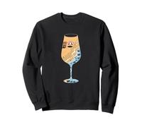 Summer Sand Beach Verre à vin avec océan Sweatshirt