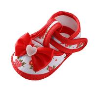 Summer Sandals Infant Girls Cute Bow Closed Toe First Walking Shoes Toddler Soft Sole Non Slip Canvas Sandals Baby Girls Crib Prewalker Comfortable Princess Dress Shoes