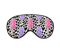 Summer Stars Crème Glacée Masque de Sommeil Bandeau Réglable Super-Lisse Doux Masque pour les Yeux Couverture pour Hommes Femmes Voyage et Sieste