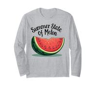 Summer State of Melon Watermelon Fun Fruit Manche Longue