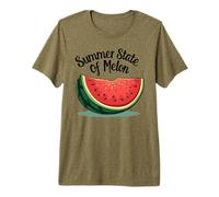Summer State of Melon Watermelon Fun Fruit T-Shirt Haut de Gamme