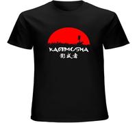 Summer Style Kagemusha Japan Vintage Eighties Takeda Tokugawa Nobunaga Samurai T Shirt Men 100% Cotton Tee Black XXL