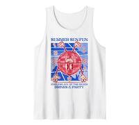 Summer Sun Fun - Une Joie sans Fin à la Plage (graphisme rétro) Débardeur