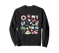 Summer Time Beach Vibes Illustrations tropicales Sweatshirt