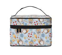 Summer Time With Old Man Trousse de maquillage mignonne pour femme, trousse de toilette, grande trousse de maquillage de voyage