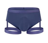 Summer U Thin Ice Silk Color Night Club Taille Basse Hommes Garçons Sous-vêtements Slip Slip, bleu, M