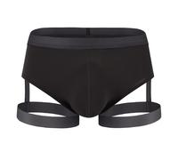 Summer U Thin Ice Silk Color Night Club Taille Basse Hommes Garçons Sous-vêtements Slip Slip, Noir , M