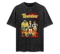 Summer Unisex T-Shirt Thundarr The Barbarian Cartoon Poster Movie Fan Soft Pure Cotton T-Shirt Black XL