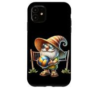 Summer Vacation GNOME in Green Flip Flops Beach Volleyball Coque pour iPhone 11