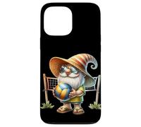 Summer Vacation GNOME in Green Flip Flops Beach Volleyball Coque pour iPhone 13 Pro Max