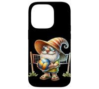 Summer Vacation GNOME in Green Flip Flops Beach Volleyball Coque pour iPhone 14 Pro