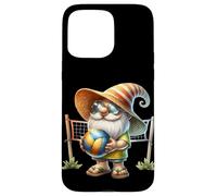 Summer Vacation GNOME in Green Flip Flops Beach Volleyball Coque pour iPhone 15 Pro Max