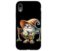 Summer Vacation GNOME in Green Flip Flops Beach Volleyball Coque pour iPhone XR