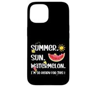 Summer Vacation Must Haves for Women Summer Sun & Watermelon Coque pour iPhone 15