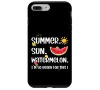 Summer Vacation Must Haves for Women Summer Sun & Watermelon Coque pour iPhone 7 Plus/8 Plus