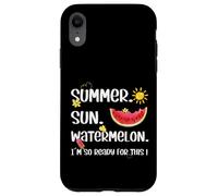 Summer Vacation Must Haves for Women Summer Sun & Watermelon Coque pour iPhone XR
