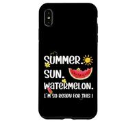 Summer Vacation Must Haves for Women Summer Sun & Watermelon Coque pour iPhone XS Max