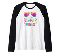 Summer Vibes Dernier Jour d'école prêt pour Les Vacances d'été Manche Raglan