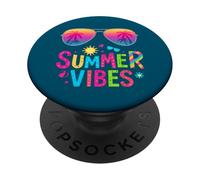 Summer Vibes Dernier Jour d'école prêt pour Les Vacances d'été PopSockets PopGrip Adhésif