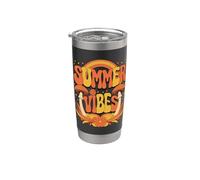 Summer Vibes Retro Mushroom Hippie Psychedelic Aesthetic Gobelet isotherme en acier inoxydable double paroi