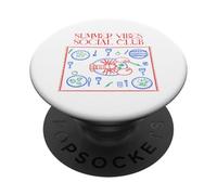 Summer Vibes Social Club (Dessin Graphique naïf) PopSockets PopGrip Adhésif