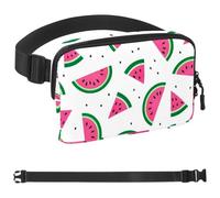 Summer Watermelon Donut-1918 Sac banane à bandoulière pour homme et femme, sac banane pour voyage, marche, course, randonnée, cyclisme, multicolore, 4 x 23 x 15 cm, multicolore,