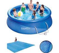 Summer Waves Fast Set Quick Up Pool 366x76cm Piscine familiale avec pompe de filtration + bâche de fond + bâche solaire