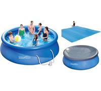 Summer Waves Fast Set Quick Up Pool 366x91cm Piscine familiale avec pompe de filtration + bâche + tapis de sol