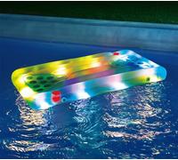Summer Waves Jeu de pong à bière gonflable avec balles bleu 160 x 84 x 19 cm (L x l x H)