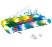 Summer Waves Matelas gonflable Beer Pong avec LED 160 x 84 x 19 cm Bleu piscine