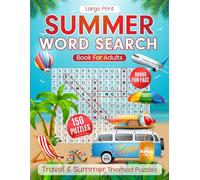 Summer Word Search for Adults: 150 Travel-Themed Word Search Puzzles - Fun Large Print Brain Games with Solutions for Adults and Seniors (2000+ Words to Find)