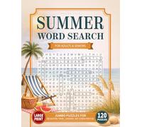 Summer Word Search for Adults & Seniors: Large Print Jumbo Puzzles for Relaxation, Travel, Sunshine, and Screen-Free Fun