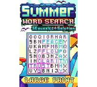 Summer word search with solution: 55 puzzles, Pixel art content, Multiple levels , 6x9 inches, Large print, Solution included, Summer theme