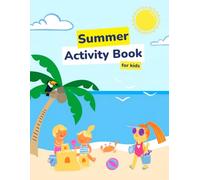 Summer Worksheet Activity Book for Kids Blue and yellow in Cute Illustrative Style