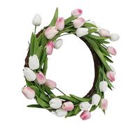 Summer Wreath, Wreath, Easter-Themed, Perfect for Spring and Summer Holiday Hanging Decorations, Large Artificial Flower Wall Decor for Indoor Outdoor Garden Yard Patio Porch