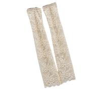 Summers Crème Dentelle Bras Manches Femmes Floral Dentelle Couvre Soleil UVS Protections Manches Mitaines Conduite Long Mitaines Conduite Gants