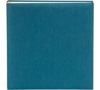 Summertime 27 711 Album Photo Bleu Clair Avec 60 Pages Blanches, Livre Photo Jumbo Avec Couverture En Lin Et Verre, Album Photo À Coller Jusqu'à 336 Photos, Album Souvenir 30 X 31 Cm, Relié