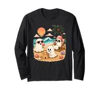 Summerween Ghost Beach Cute Ghosts Summer Halloween Manche Longue
