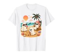 Summerween Ghost Beach Cute Ghosts Summer Halloween T-Shirt