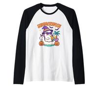 Summerween Ghoul Ghost Flamingo Piscine Plage Halloween Été Manche Raglan