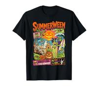 Summerween Hot Ghoul Summer Monster Waves Creep T-Shirt
