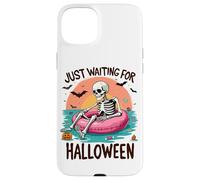 Summerween Just Waiting for Halloween Squelette Sunset Coque pour iPhone 15 Plus