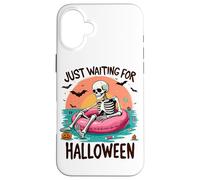 Summerween Just Waiting for Halloween Squelette Sunset Coque pour iPhone 16 Plus