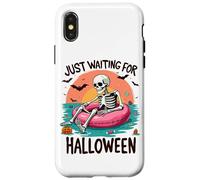 Summerween Just Waiting for Halloween Squelette Sunset Coque pour iPhone X/XS