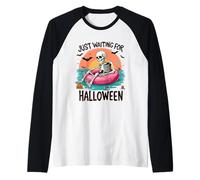 Summerween Just Waiting for Halloween Squelette Sunset Manche Raglan